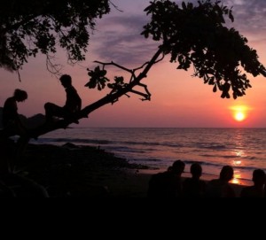 Sunset on the beach