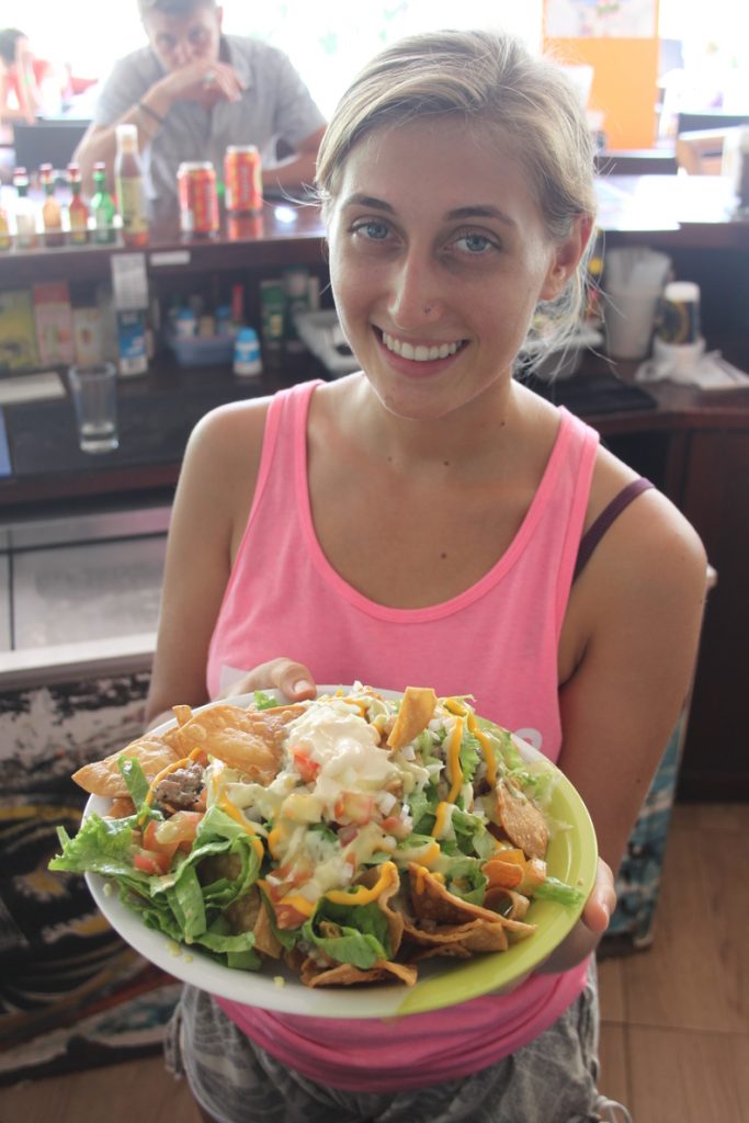 Carly serving up some nachos!