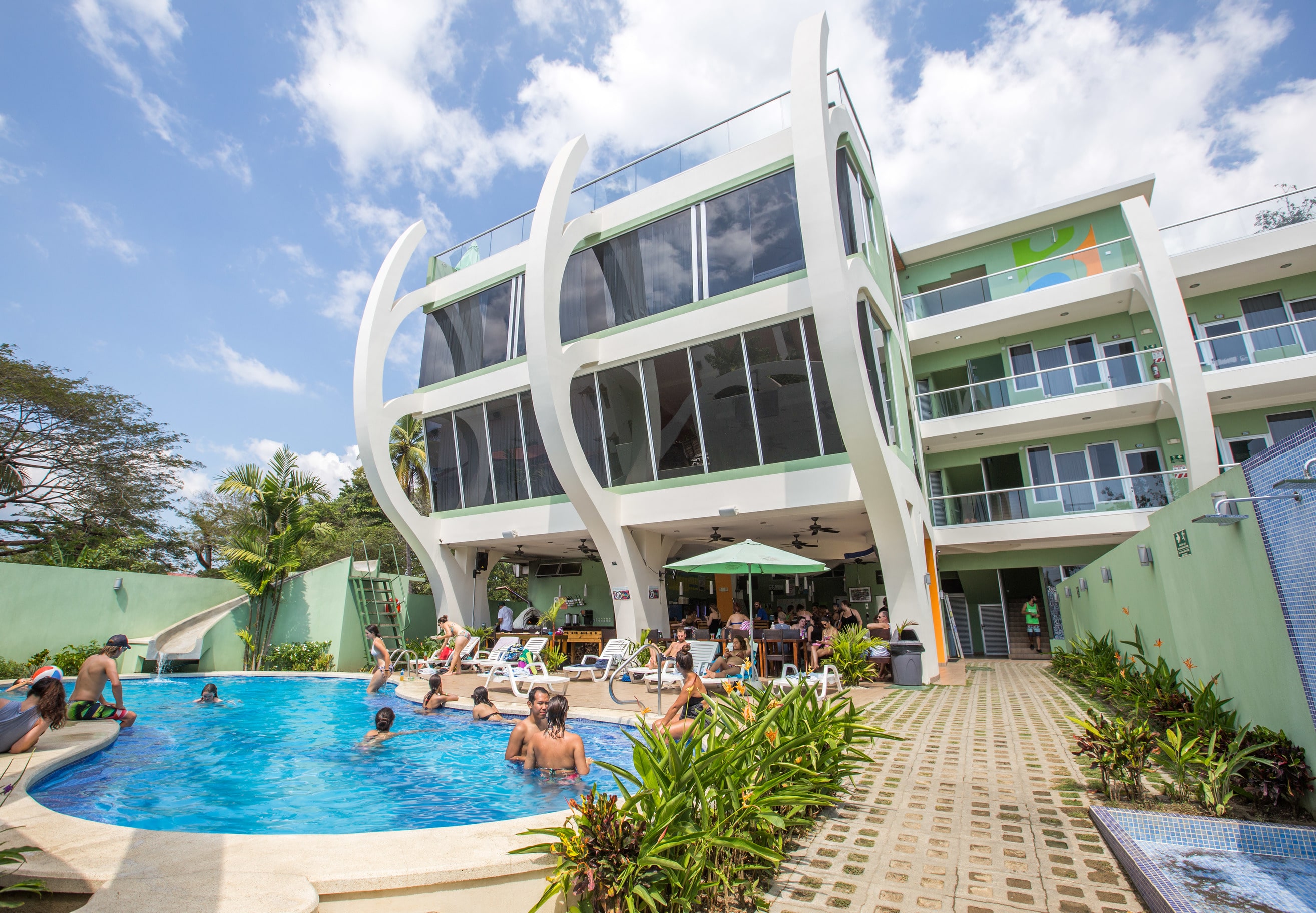 Pool area at Room2Board