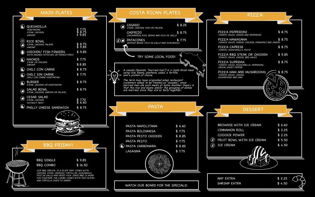Menu kitchen Chiliguaros2