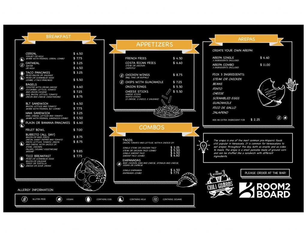 Menu Chiliguaros