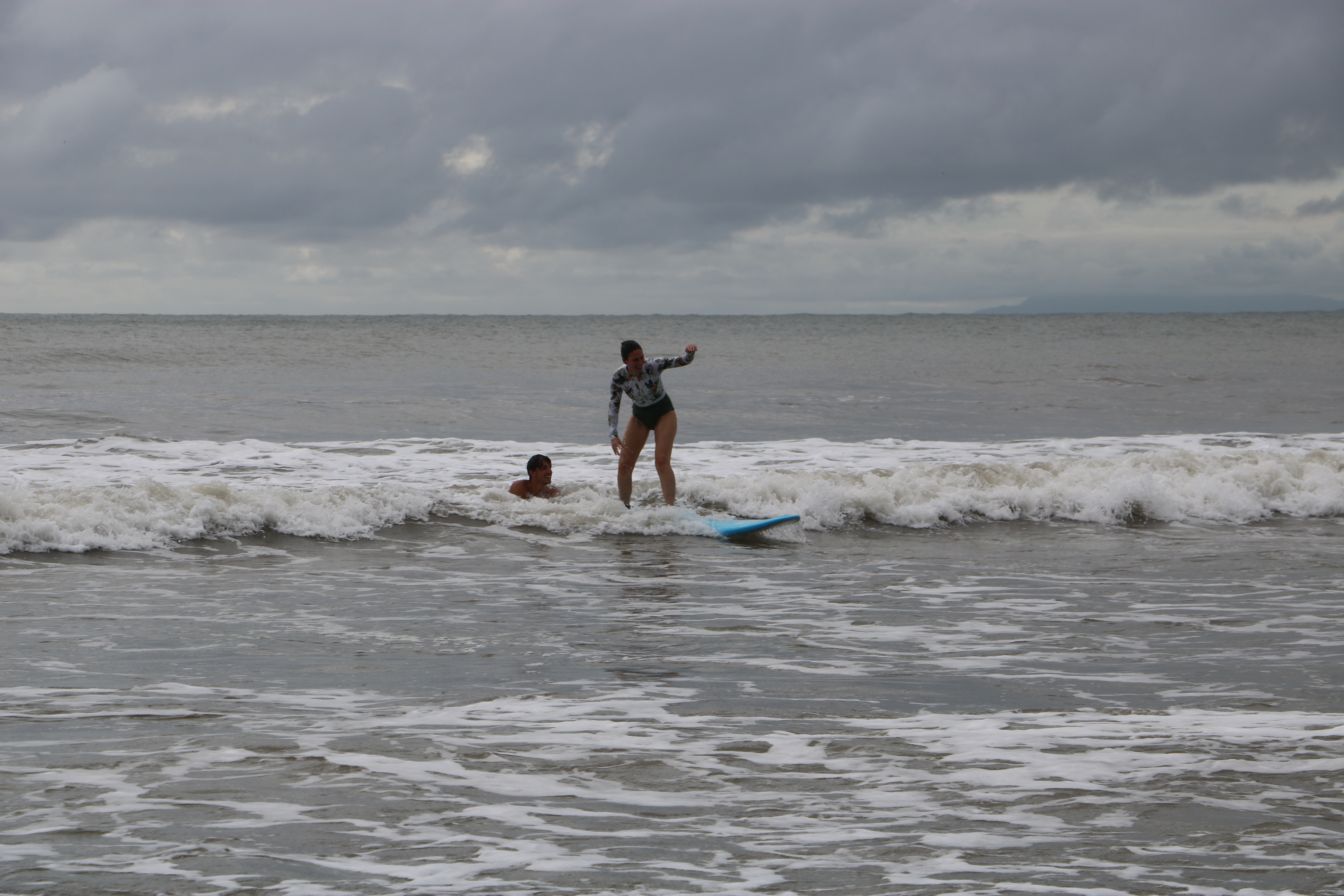 Learning to surf at Room2Board Surf Camp