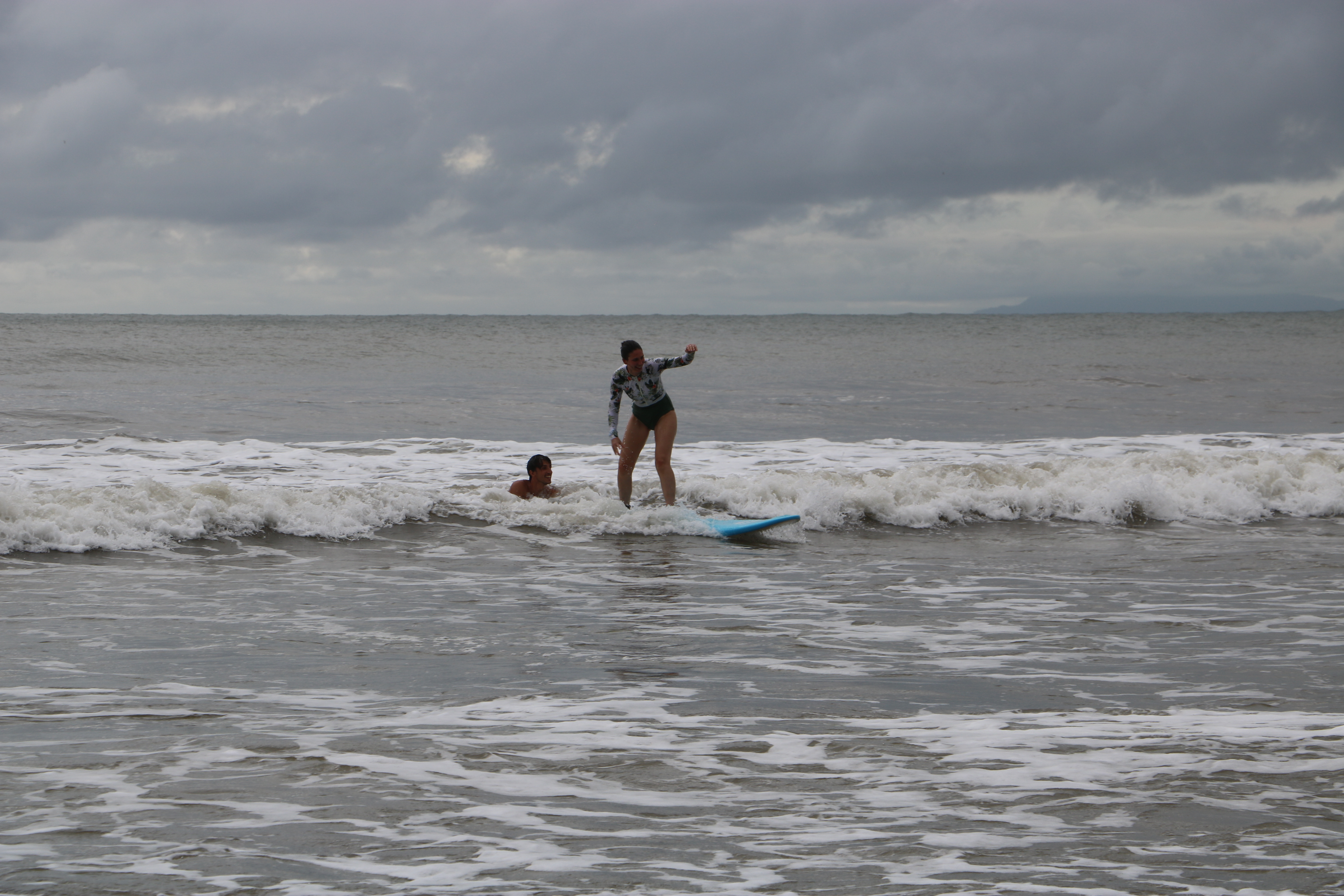 Learning to surf at Room2Board Surf Camp